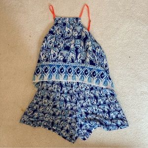 Lilly Pulitzer Celyn Elephant Print Romper
